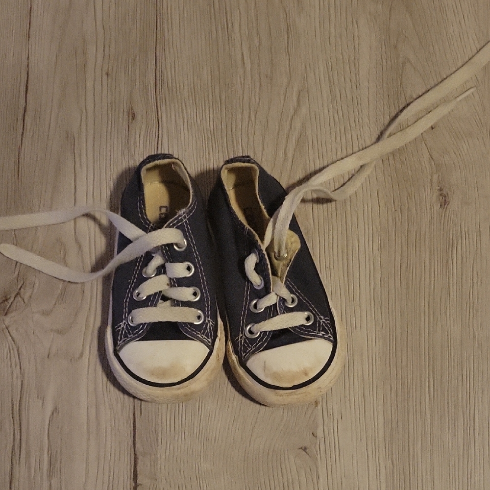 Converse Kids Dark Blue Lace-Up Sneakers